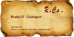 Rudolf Csongor névjegykártya