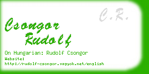 csongor rudolf business card